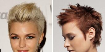 फैशनेबल महिलाओं के छोटे बाल कटाने, फोटो